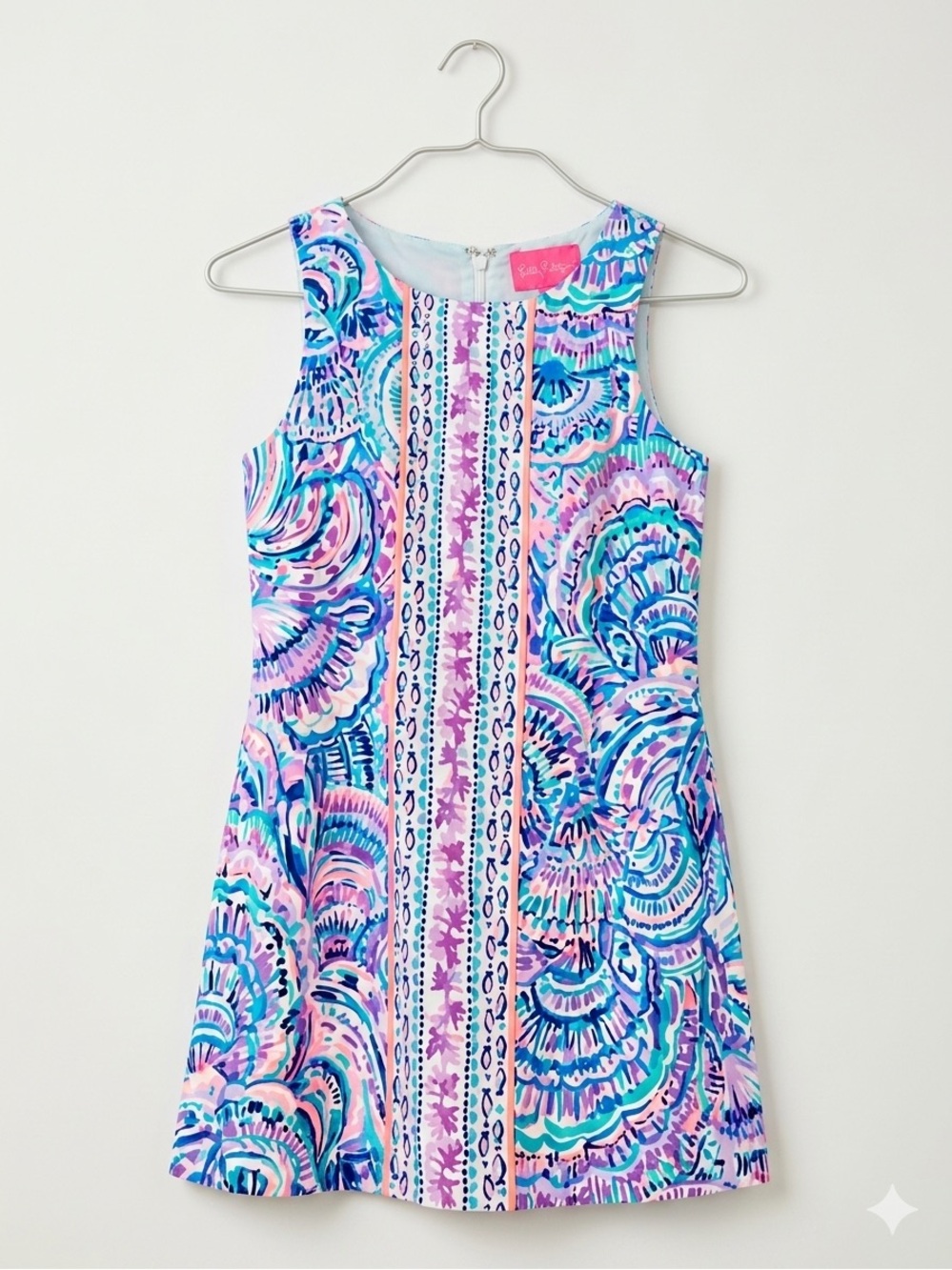 Lilly Pulitzer Donna Romper Dress Style 002709 Happy As A Clam Blue Pink Sz 00